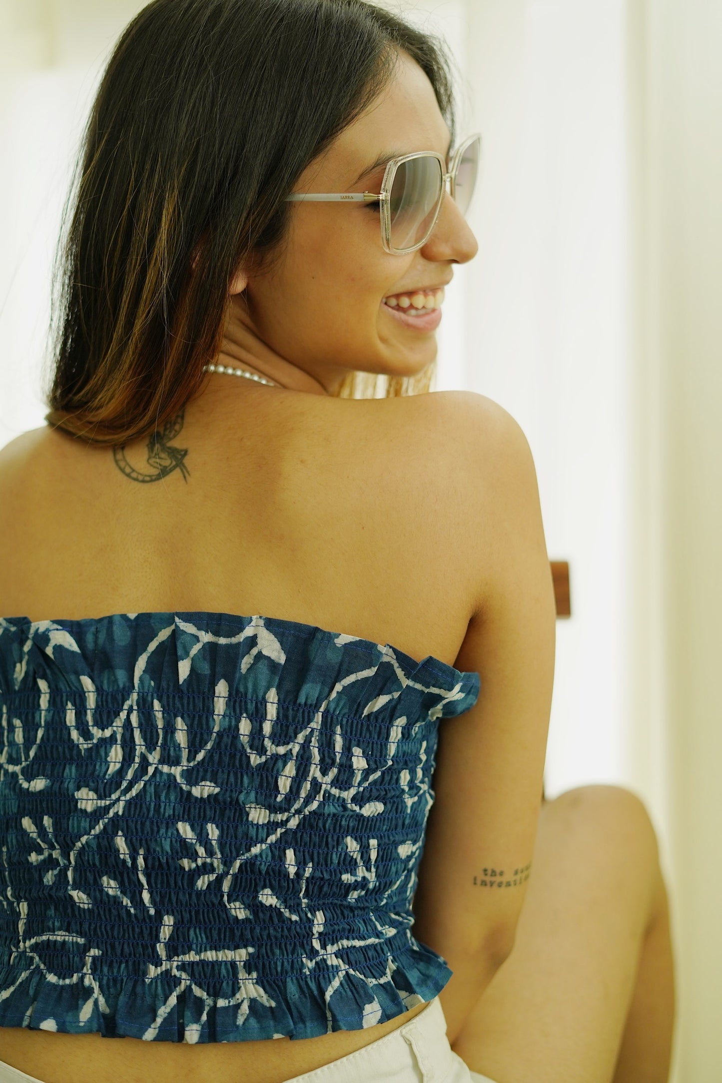 Forget-Me-Not Scrunch Top