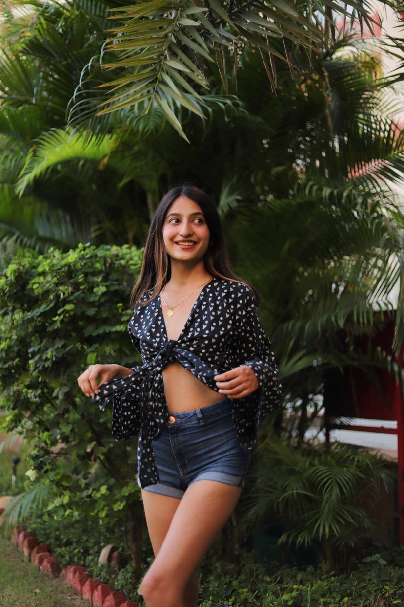 Black Stone Wrap Top