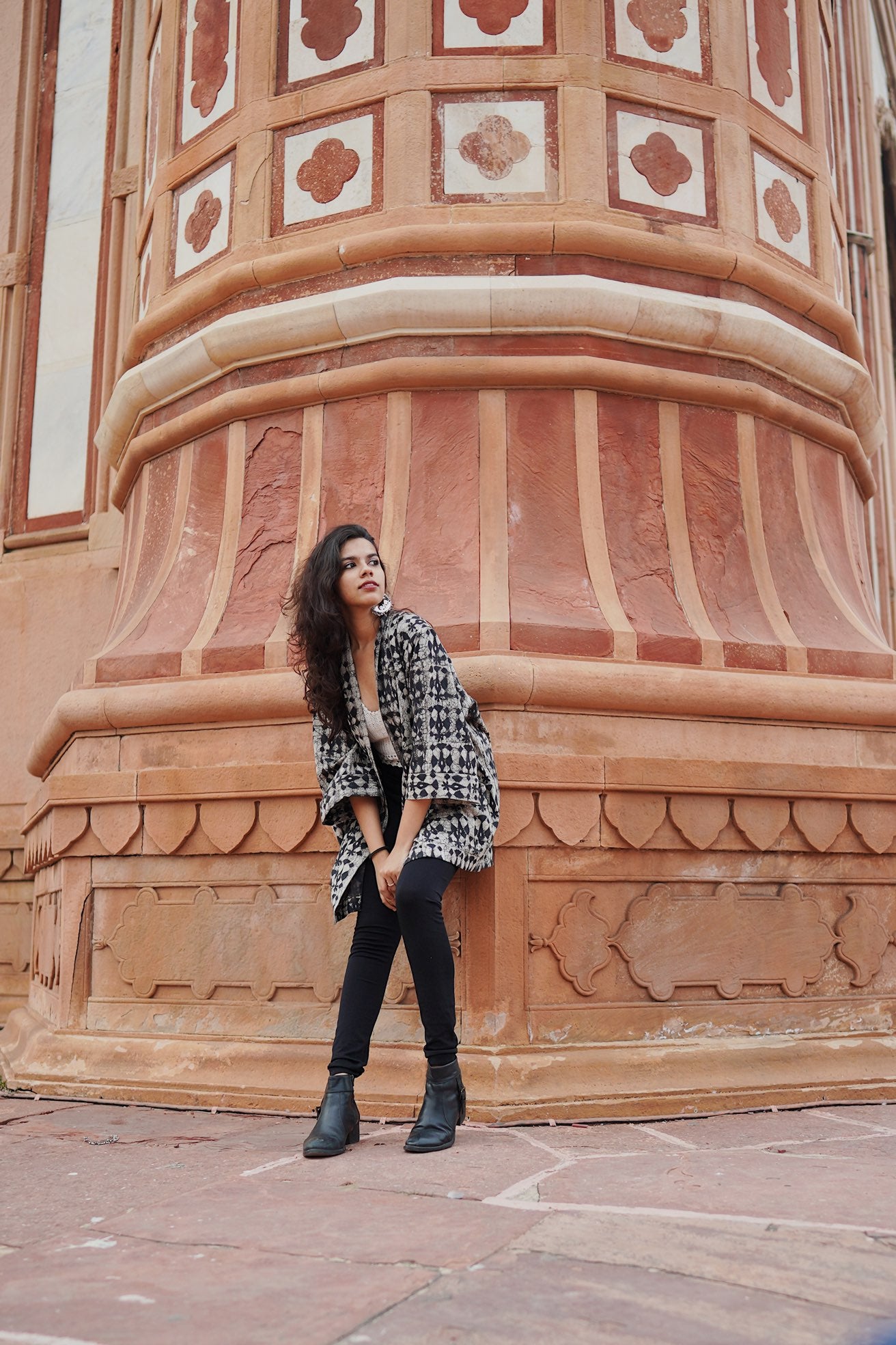 Earthy Batik Shrug