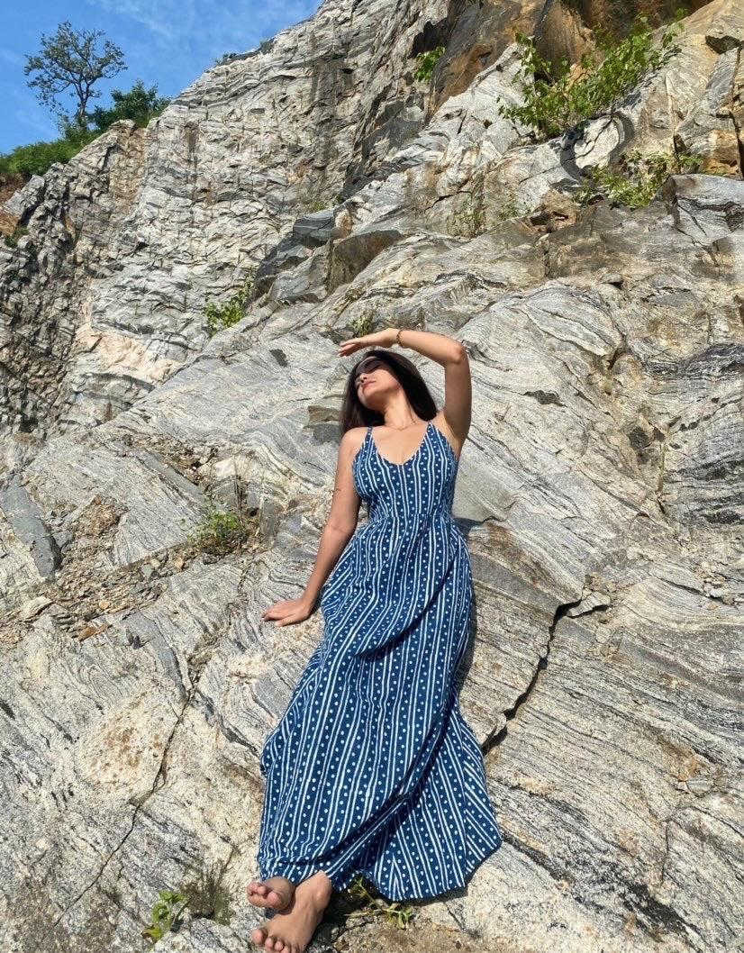 Aqua Long Cami Dress