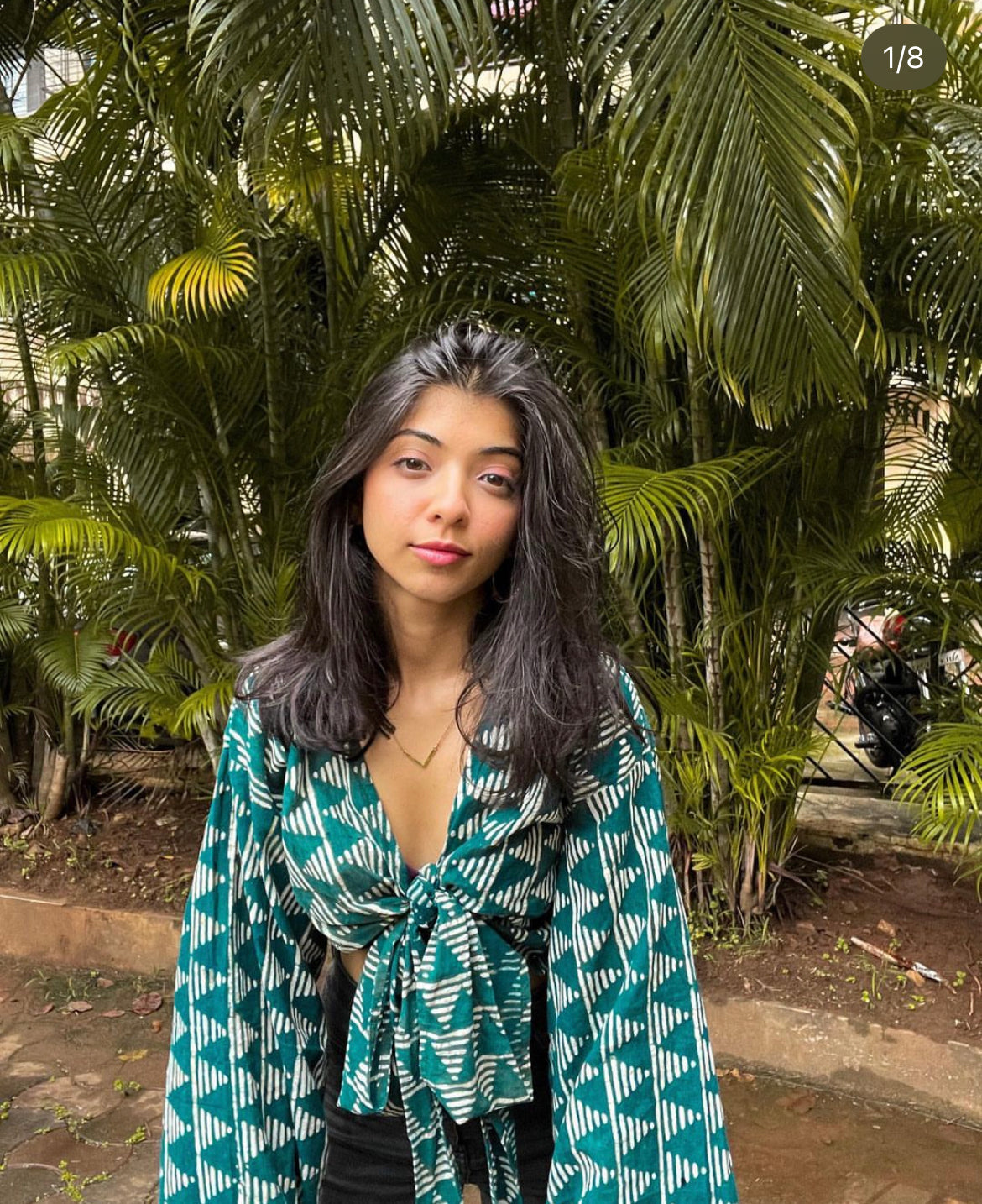 Forest Green Wrap Top